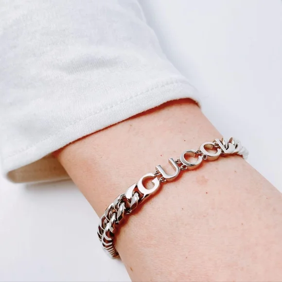 Like New Gucci Silver Icon Logo Chain Bracelet! - Picture 2 of 11